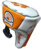 Golf Headcover, Fairway Wood, Paw Print, Magnetic (White/Orange, Fairway Wood)