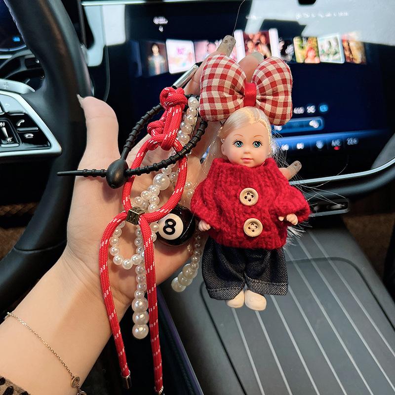 Beaded Pendant, Small Fragrant Style, Cute Dressing Doll Bag, Keychain Pendant.