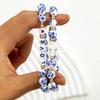 Accessories, Chinese Style Retro Elegant Flower Porcelain Ceramic Bead National Style Bracelet, Letter Cross Beaded Bracelet