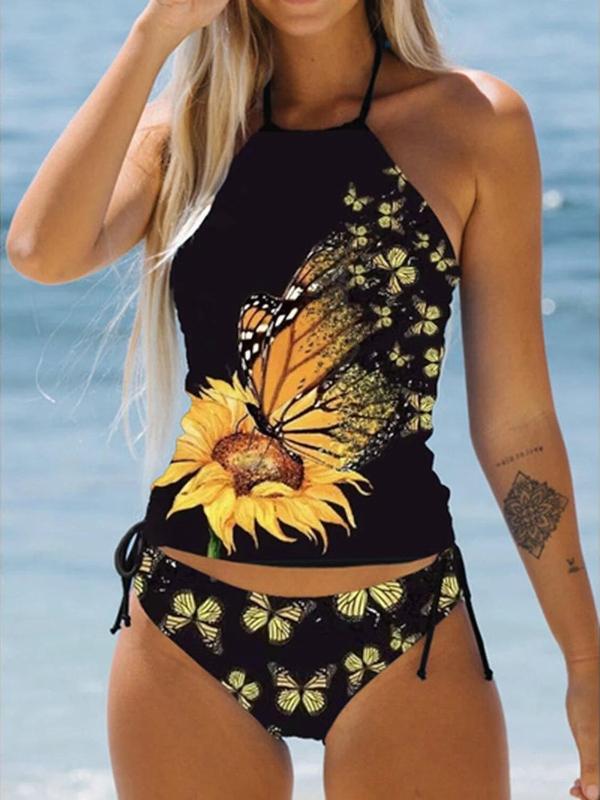 2023 Costum de plajă din două piese Costume de baie la modă Tankiny Costume de baie sexy Tankini de vară Costum de baie pentru plajă pentru femei Tankini cu imprimeu la modă