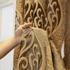 1 stuks Elegante Gouden Jacquard Raamgordijn voor Woonkamer, Slaapkamer en Balkon - Perfecte Huisdecoratie