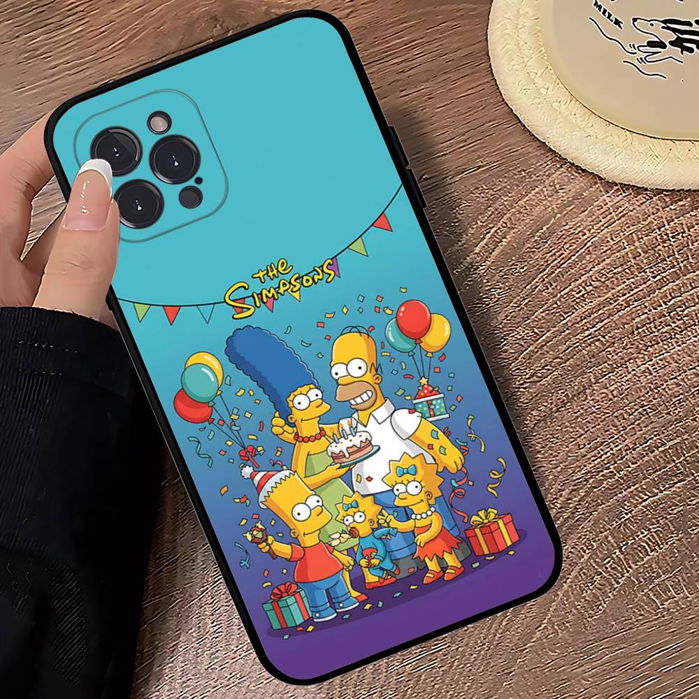 Funny Cartoon S-Simpsons Phone Case For IPhone 14 Plus 13 Mini 11 16 15 17 Pro Max Protection Shockproof