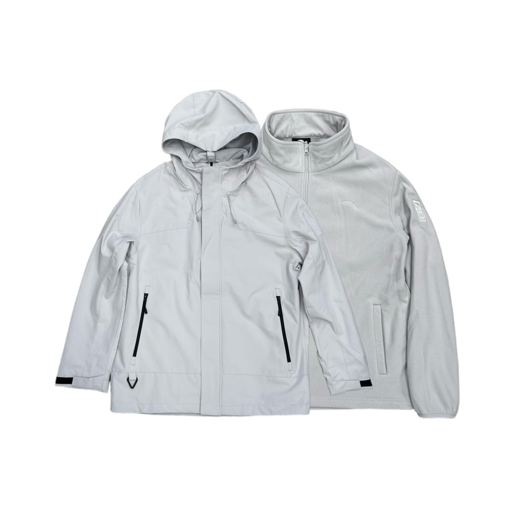 Anta Outdoor Series China National Geography Three-In-One Comfortable Waterproof Windproof Water-Repellent Jacket Unisex Jacket 152546601R-1