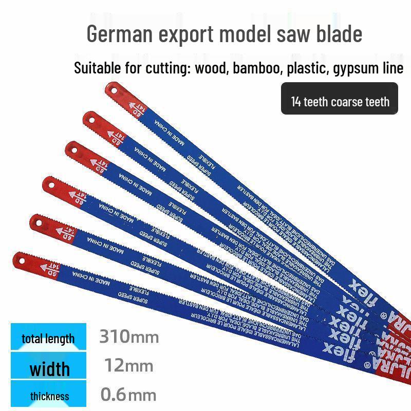High Carbon Steel Hacksaw Blade for Metal & Wood Cutting - 14/18 Teeth, Handheld