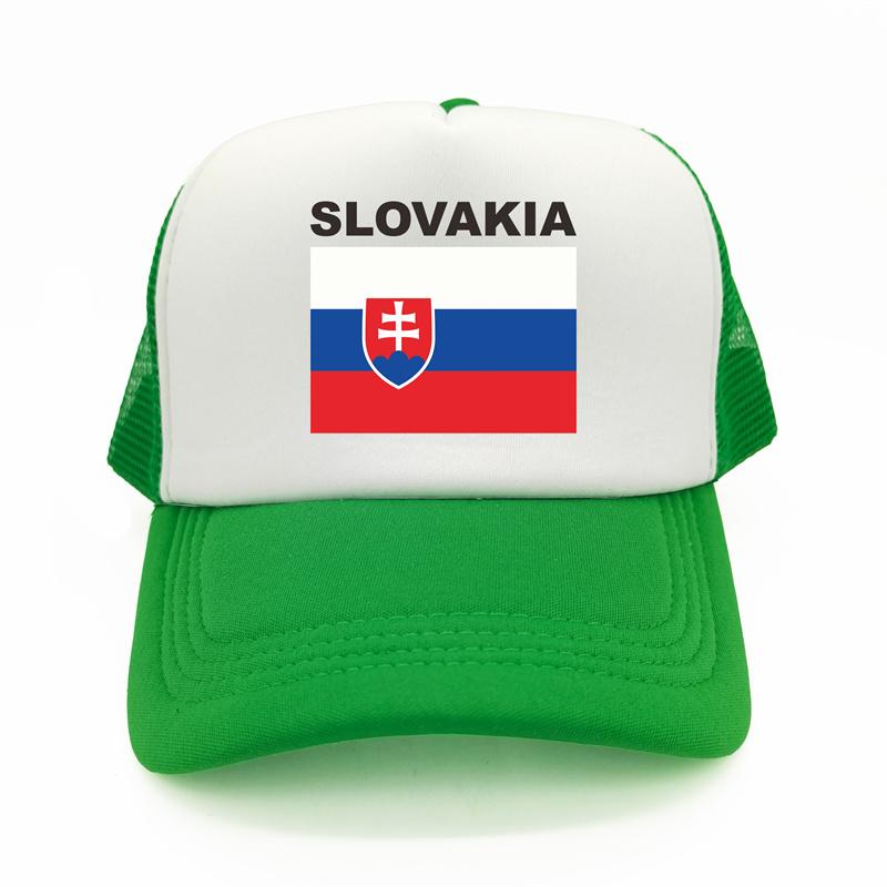 Slovakia Trucker Cap Summer Unisex Cool Country Flag Hat Baseball Caps Unisex Outdoor Mesh Net Caps