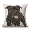 Hand Painting Animals Cushion Covers Bulldog Bull Terrier Labradoodle Dog Cat Print Decorative Pillow Case