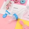 New Fashion Silicone Squeeze Feeding Bottle With Spoon Milk Bottle Food Rice Feeder