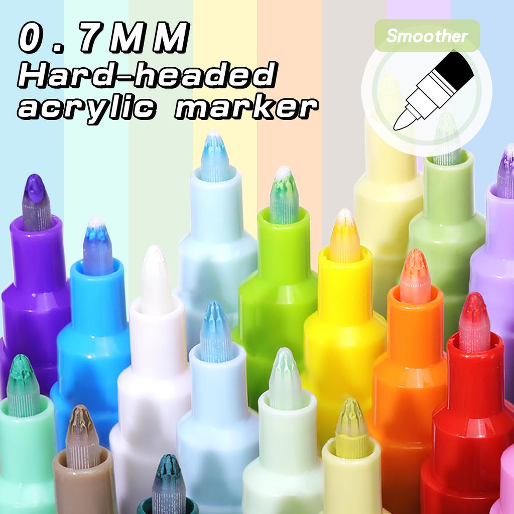 36-168 Colors Acrylic Paint Pen Markers Acrylic 0.7mm Tip Paint Markers Set for Wood Rock Painting Canvas Gift DIY Crafts Art