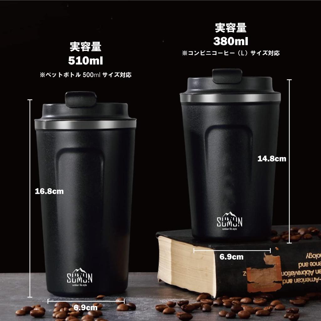 Tumbler with Vacuum Stainless Double Direct Direct Cafe Drinking Students Lid, Insulated, 510ml, Steel, Heat/Cold, Structure, Drinking, Coffee, Style,