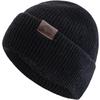 Neue CITY Lederetikett Wintermütze Plüschfutter Warmhaltemütze Stilvolle Weiche Beanie Mütze für Männer Frauen Outdoor Strickmütze