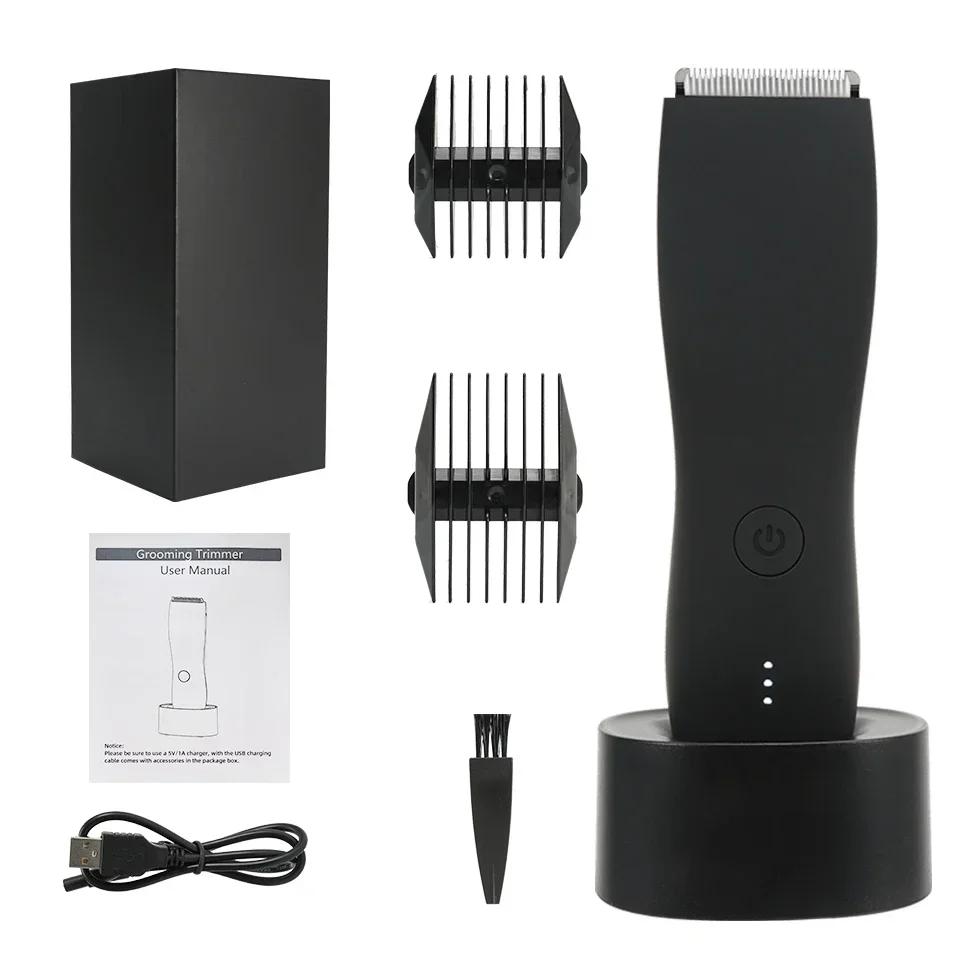 Body Trimmer For Men Painless Epilator Rechargeable Shaver For Sensitive Areas Bikini Electirc Epilator Body Hair Trimmer Set