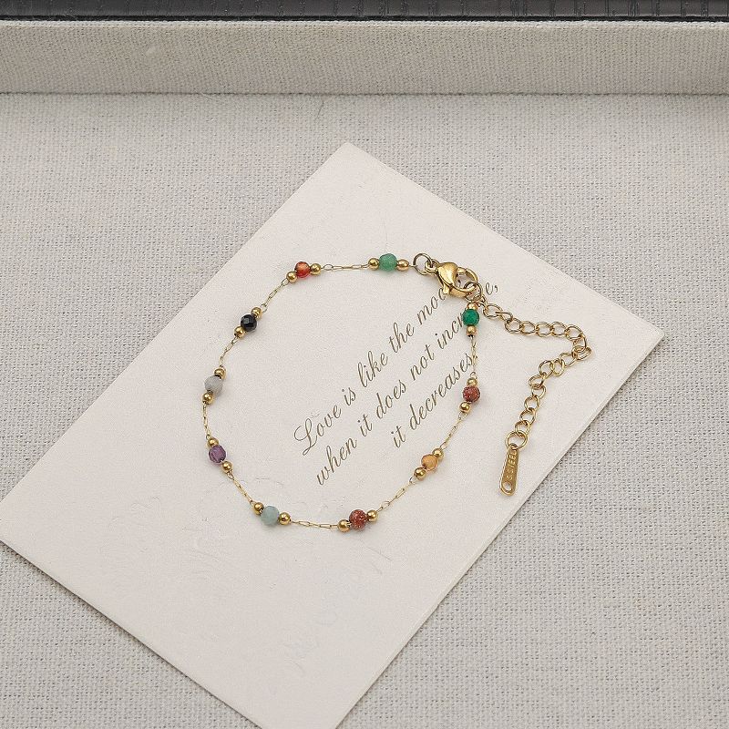 

Accessible Luxury Patchwork Spacer Beads Non-Fading Hand Jewelry Natural Stone Natural stone bracelet [gift exquisite gift box]]