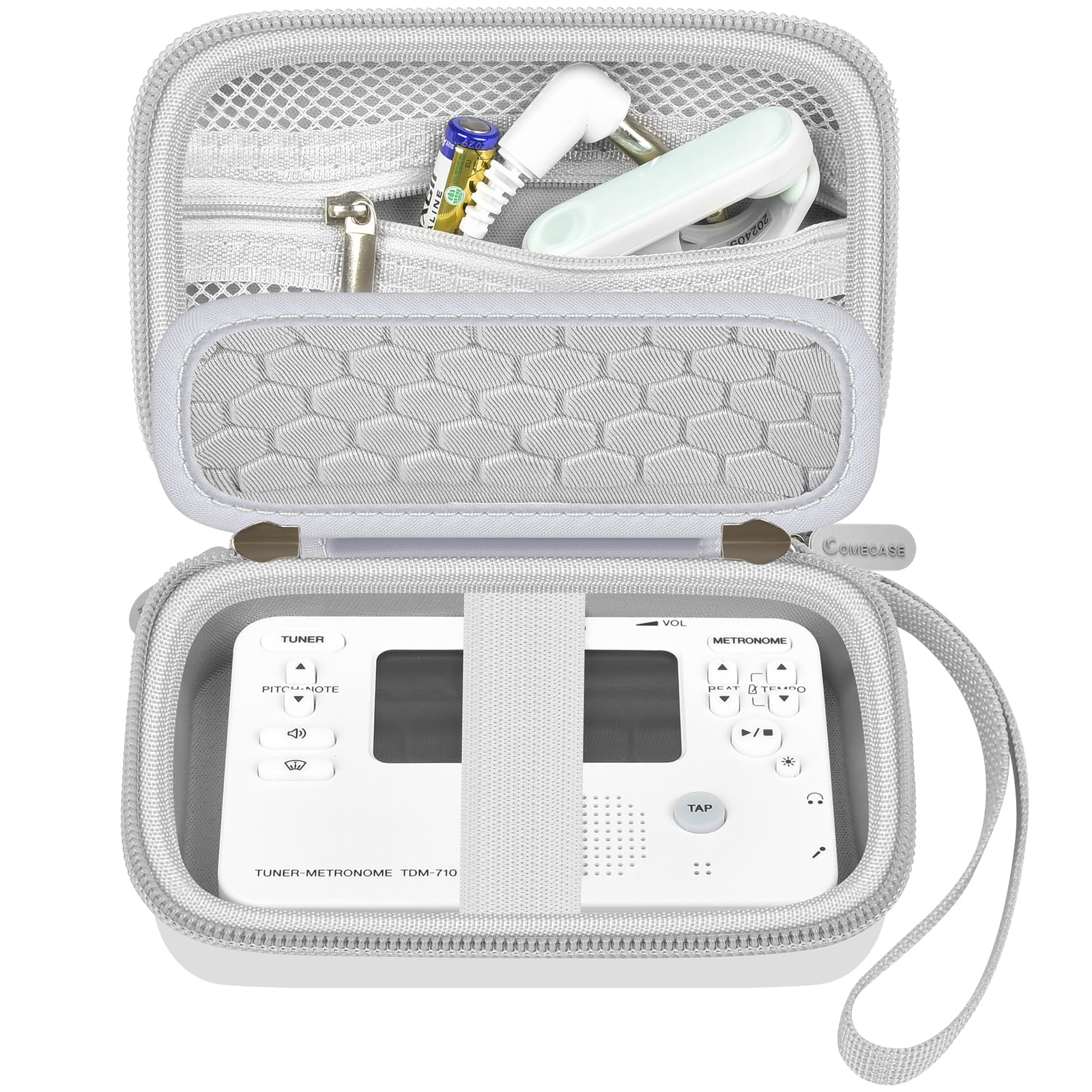 

Жесткий чехол для Yamaha STH200WHSP с держателем для метронома и сетчатым карманом для набора микрофонов для звукоснимателя TDM-710IV/Seiko (Только коробка)