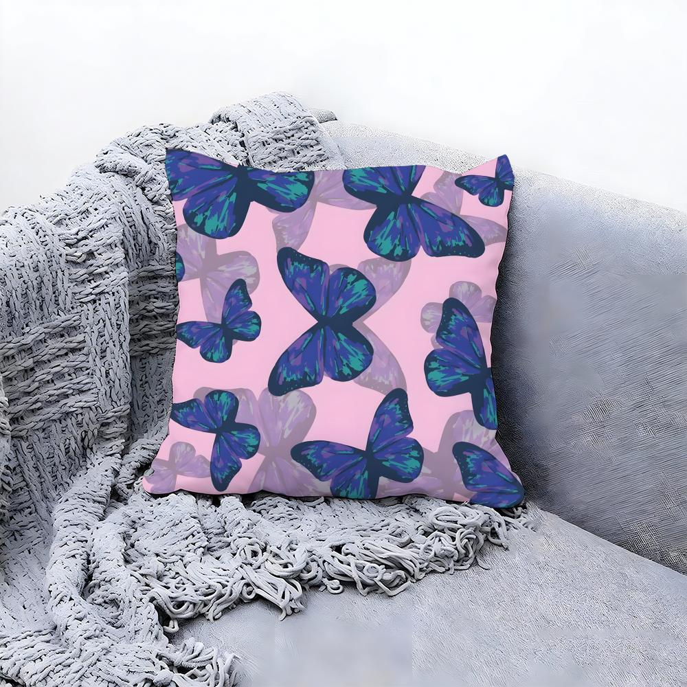 Graceful Butterfly Cushion Cover Premium Comfort Reversible Pillow Cove Two In One Design for Any Room  Car Interior