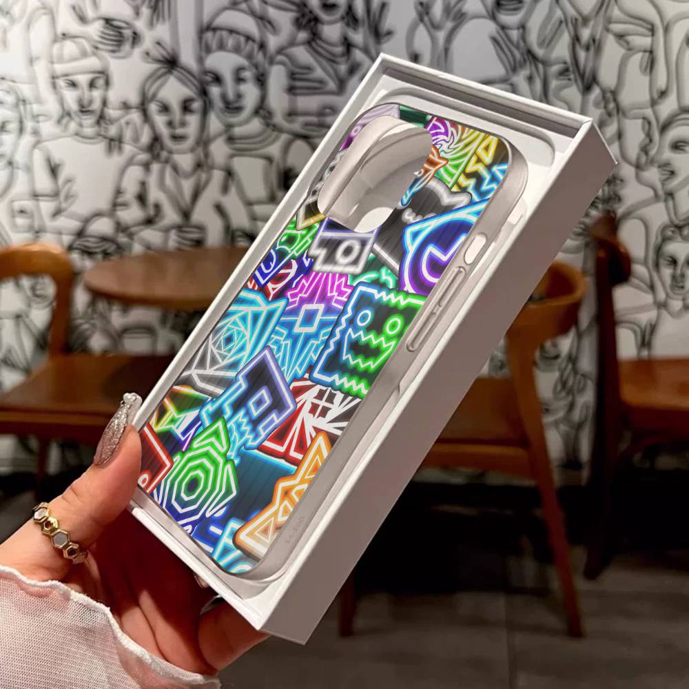Game Geometry Dash For IPhone 16 15 11 12 13 14 17 Pro Max PLUS Pro Soft Corrugated Silicone Back Phone Case