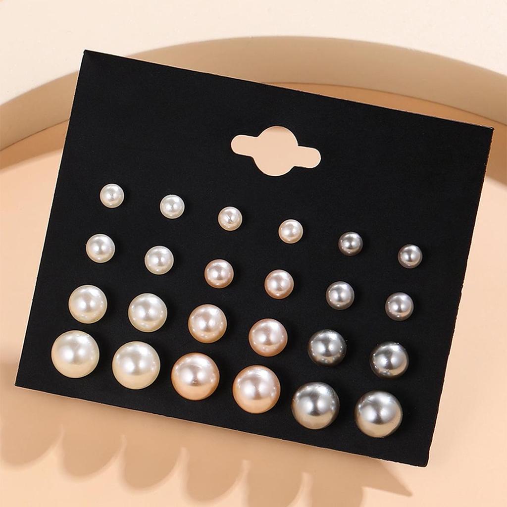 Kreatywny Zestaw Kolczyków: Kolczyki z kwiatami, sercami, motylami, białymi kamieniami i perłami