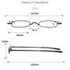 Metal Frame Reading Glasses Portable Reader Glasses Presbyopia Eyeglasses  for Men and Women