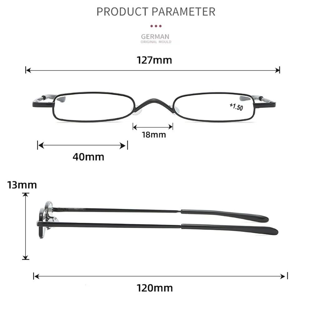 Metal Frame Reading Glasses Portable Reader Glasses Presbyopia Eyeglasses  for Men and Women