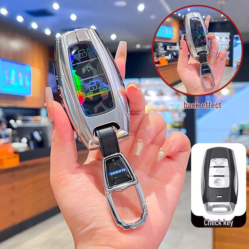 Compatible Metal Buckle Key Cover for Great Wall Haval: H2S, M6, F5, F7X, Big Dog, Divine Beast, Fierce Dragon, Dragon Max, Owl