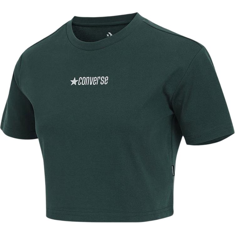 

New Converse T Shirt Women s Dark Green WCH607-EIE XL