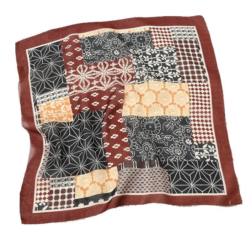 Women S Fashionable Small Square Scarf Cashew Pattern Versatile Neck Scarf For Spring Autumn