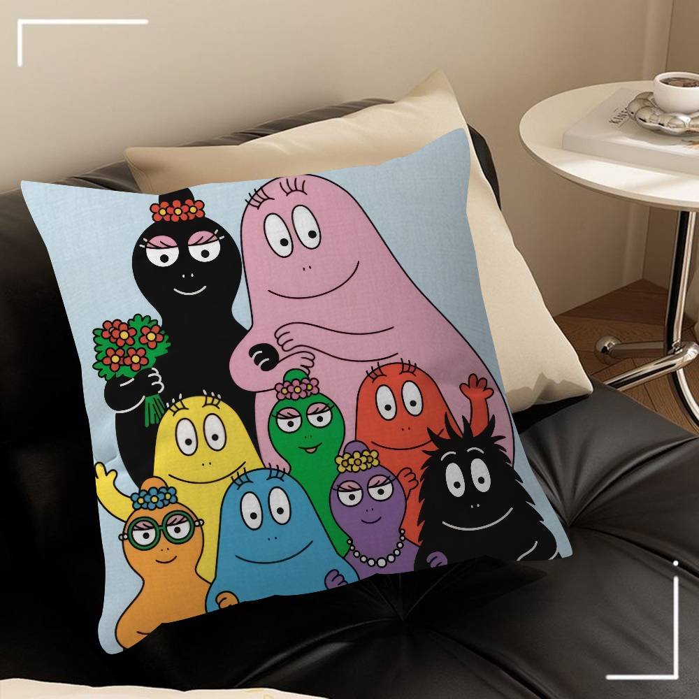 Cartoon Barbapapa CUTE   Pillowcase Toon Gift Cushion Cover Bedroom Home Sofa Chair Seat Decor Pillow Case