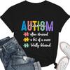 Autismus Awareness Shirt Damen Neurodiversität Regenbogen Blume T-Shirts Sonderpädagoge Geschenk T-Shirts Oberteile
