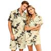 Couple Matching Pajama Set - Short Sleeve Button Down Top and Shorts, Soft Loungewear for Men and Women (S-4XL)