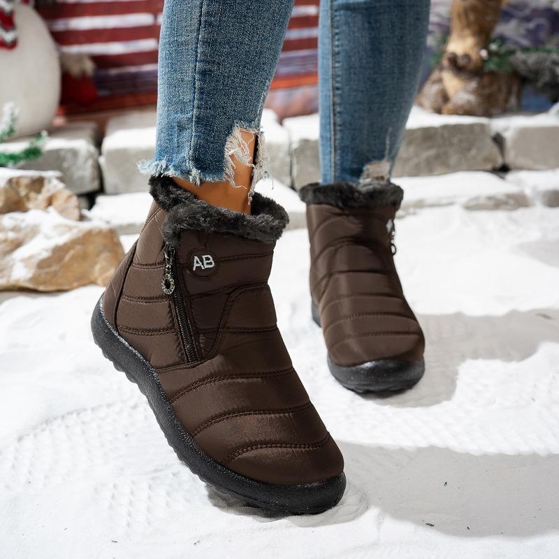 Women's Snow Boots Waterproof Cotton Boots Outdoor Non-Slip Warm Boots for Moms