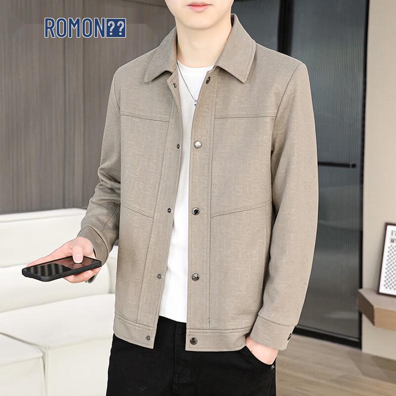 ROMON Men s Casual Lapel Jacket 3XL