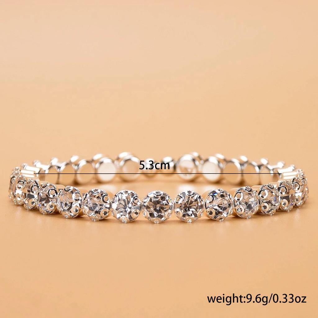 Bridal Flower Bracelet, Claw Chain, Stretch Diamond Bracelet