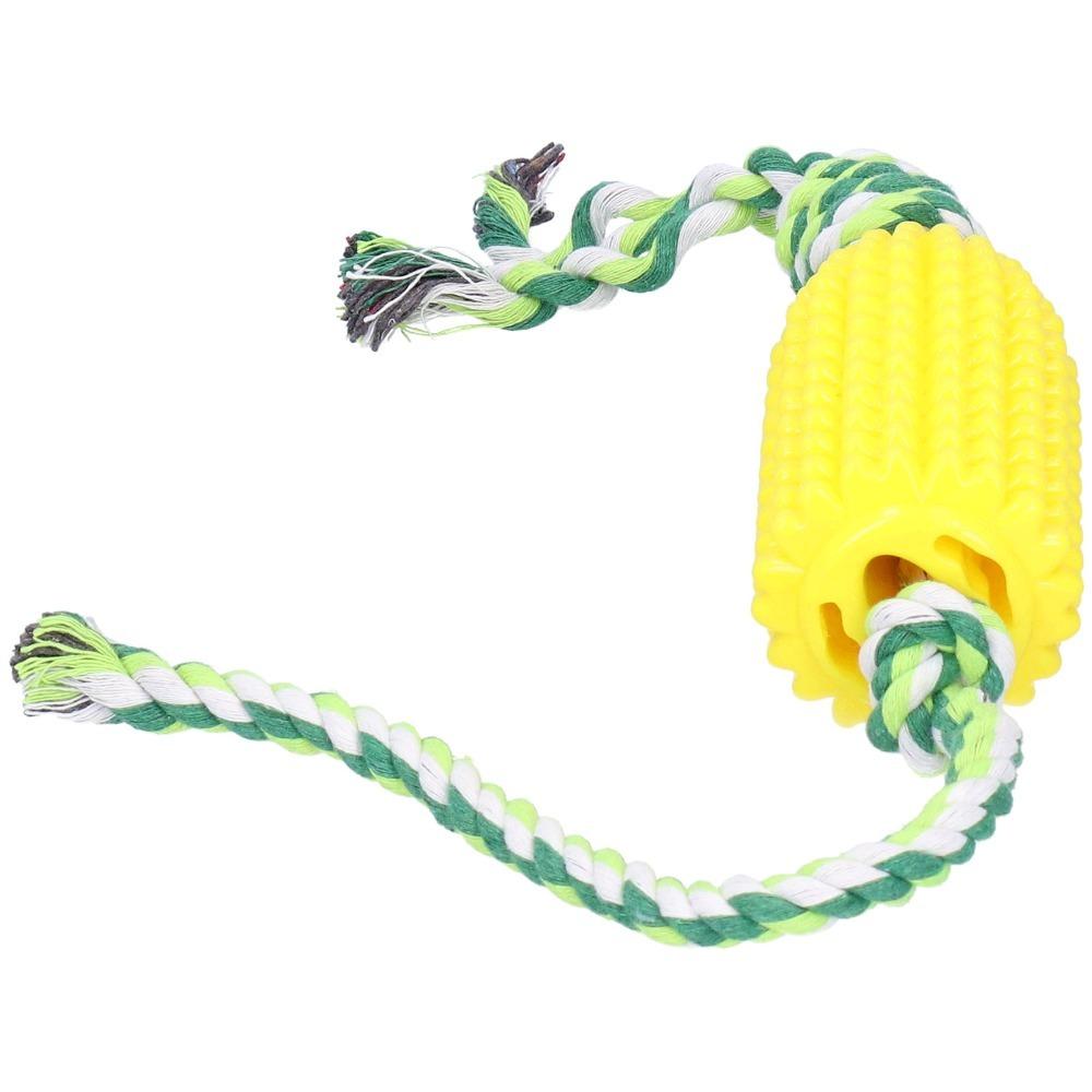 Corn Shaped Corn Dog Toy Leak Food Dog Teeth Cleaning Toy Food Dispensing Dog Toy Puppy Teething