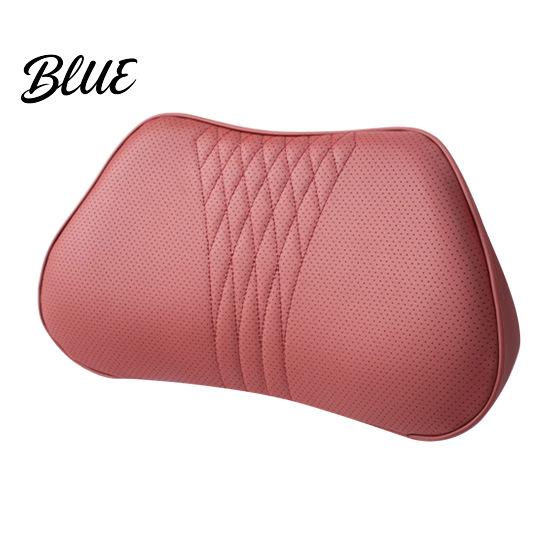 Neck Pain Relief Pillow for Commuting Memory Foam Car Pillow/Backrest Breathable PU Leather Cover with Adjustable Office Chair Headrest Attachment