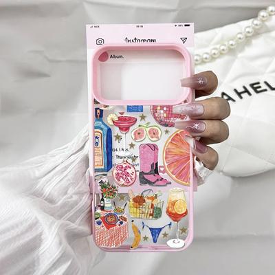Per iPhone 17 Pro Custodia per Telefono con Fantasia Bevanda Fruttata Estiva per iPhone 17 Pro Max 17 Air 17Pro 17 Cover Posteriore Rigida Trasparente in PC