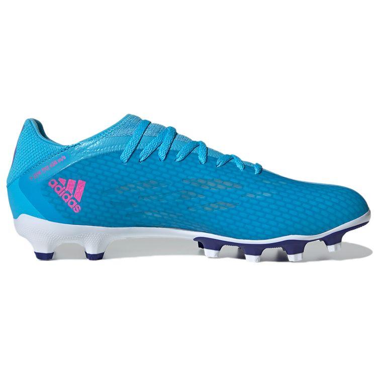 Adidas X Speedflow .3 Round Toe Lace-Up MG (Rubber Short Studs) Slip-Resistant Durable Support Football Shoes Men Football Shoes Blue Pink GW7503