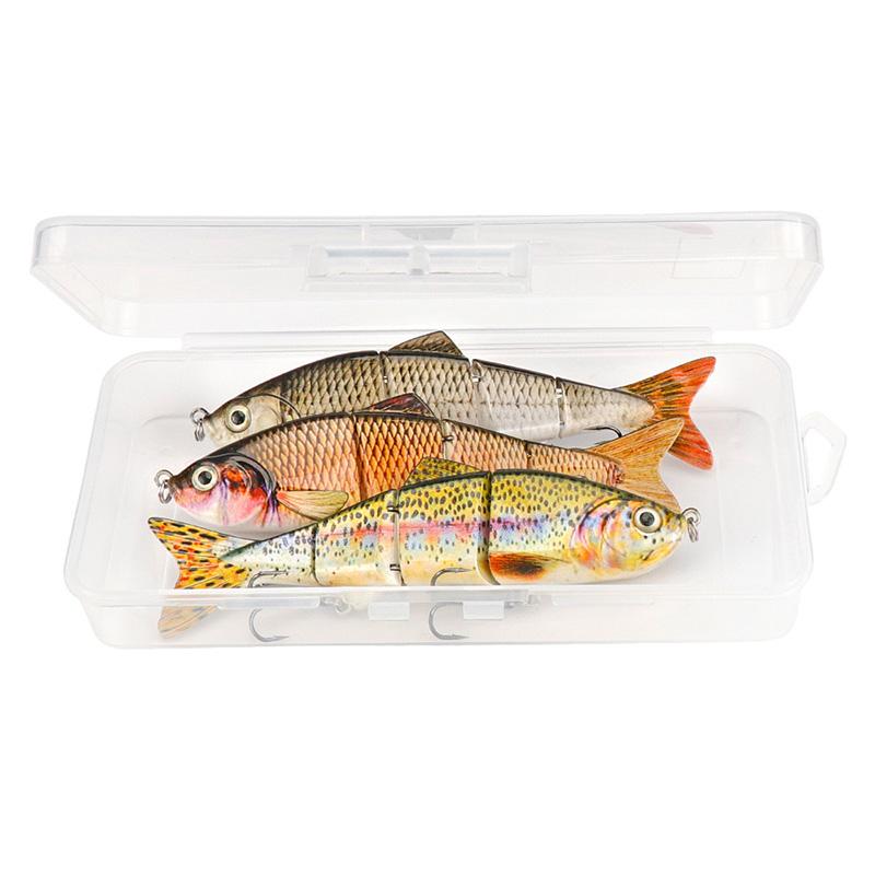 3pcs/Box 4-Segments Swimbait Sinking Wobblers Set of Lures 12cm 16g Lifelike Crankbaits Fishing Lure Artificial Bait Kit