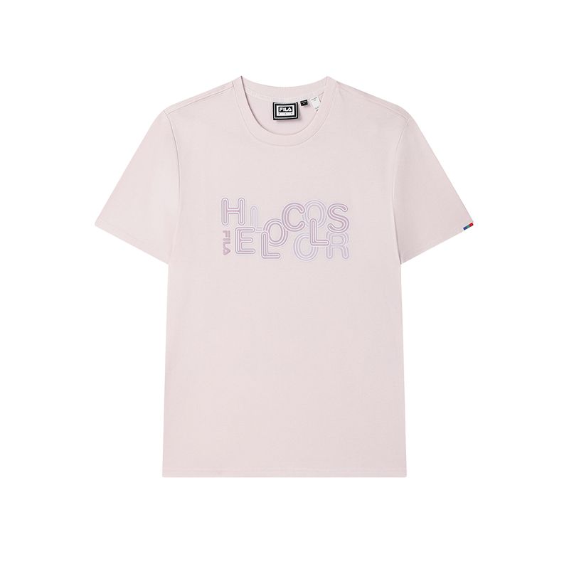 

New FILA ORIGINALE T Shirt Unisex Light Yellow Purple F51M519107F-PR 175/96A/L