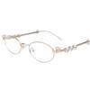 Metal Glasess Oval Retro Women Men Rhinestone Diamonds Sunglasses Unisex Bling Eyeglasses Frames Fashion Eyewear Glasses