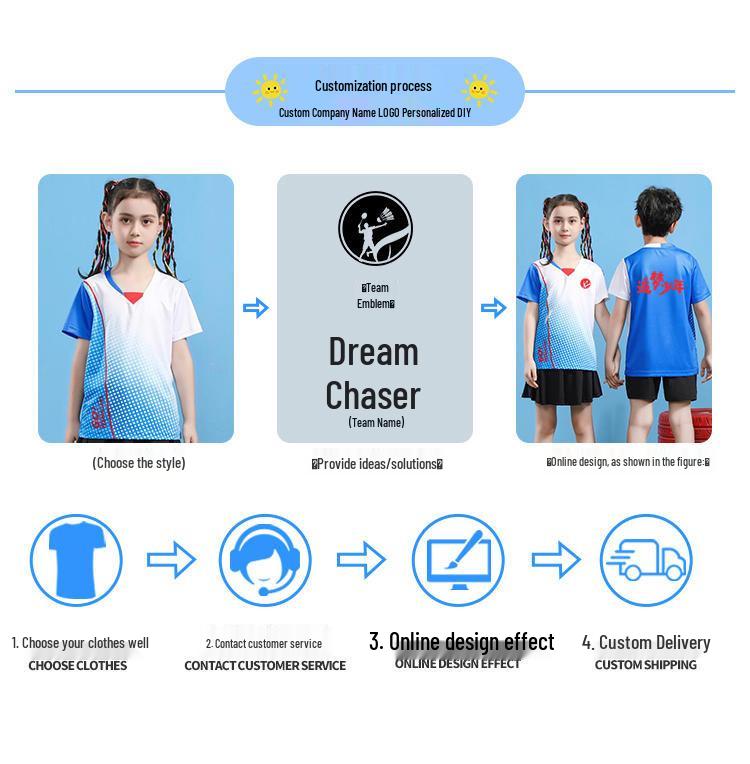 Quick-Dry Badminton & Table Tennis Uniforms for Men, Women & Kids