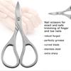 1Pcs Professional Nail Cutter Scissors Eyebrows Eyelash Multi-purpose Curved Blade Manicure Pedicure Fingernail Toenail Clipper