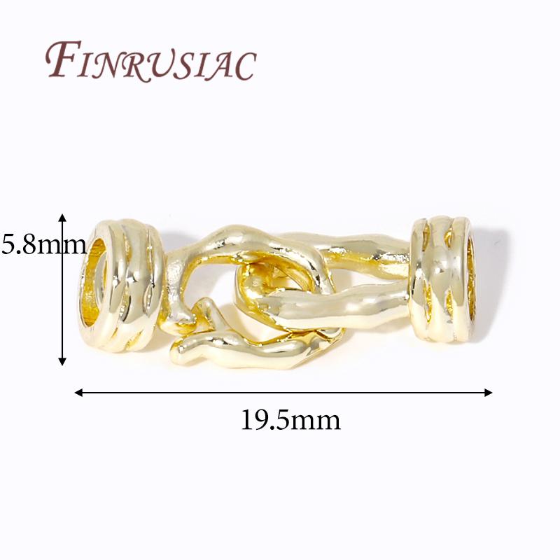 18K Gold Plated Connector Clasps Accessories For Bracelets,Brass Metal Locks For Jewelry,Fasteners Clasp,DIY Necklace Findings