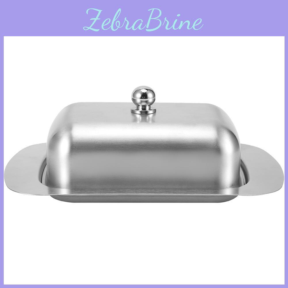 Butter Steel Dessert Dish Stainless Bowl Cheese Bread Box W Handle Cover Kitchen Accessories