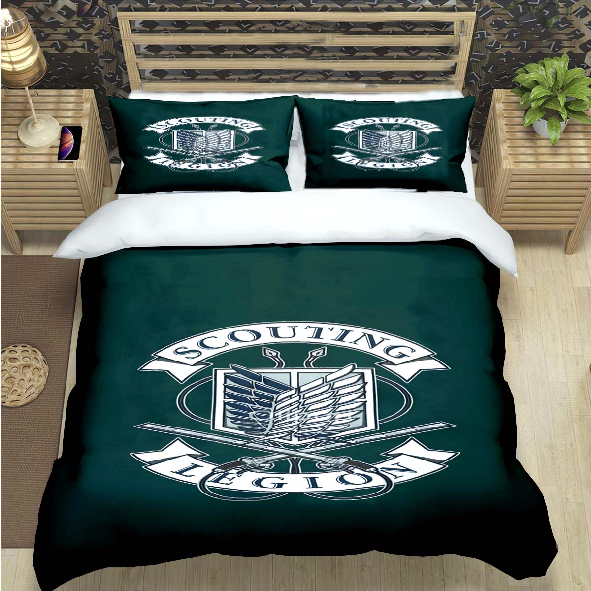 

Comforter Famous Cartoon Anime A-Attack On Titan Print Bedding Sets Bed Supplies Set Comforter Set Teens Girl Cartoon Twin Single Kid Gift Comforter (quilt)-EU Single(135*200cm)3pcs