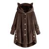 Cozy Cat Ear Women's Winter Warm Fleece Hoodie Hooded Coat For Casual Comfort