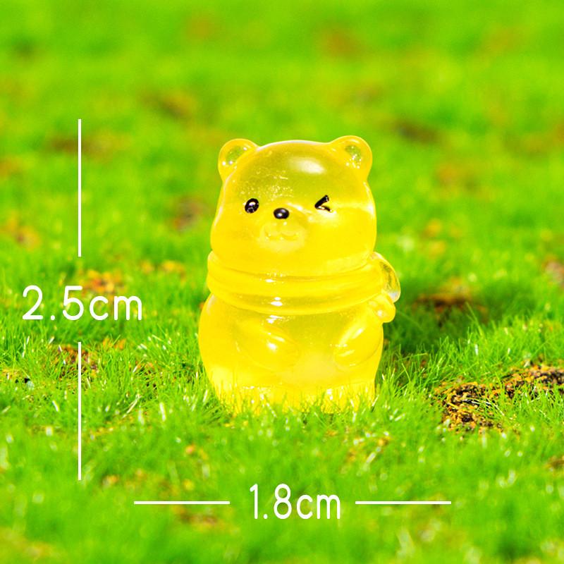 Micro Ornament Landscape Cute Noctilucent Bear For Home And Garden Decoration