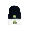 1pcs Frog Hat Unisex Winter Autumn Warm Women Knitted Cap For Men Fashion Funny Cartoon Beanie Hat With Embroidery Ski Caps Blac