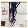 Korean Style Vintage Geometric Print Triangle Scarf For Women Spring Decorative Neck Scarf