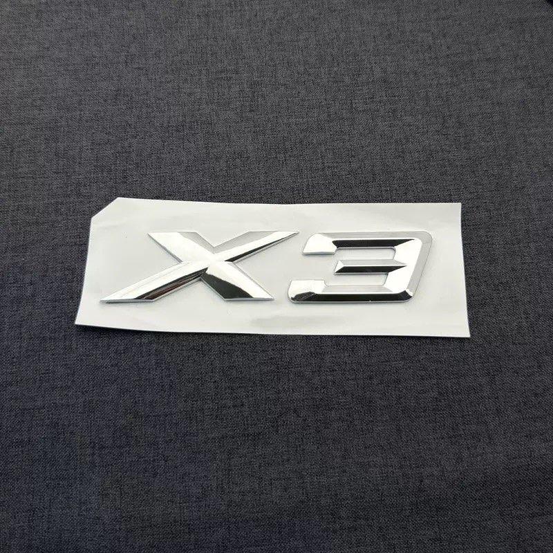3D ABS Schwarz Chrom Auto Buchstaben Heckklappe Emblem X1 X2 X3 X4 X5 X6 X7 Logo Aufkleber Schriftzug Zubehör