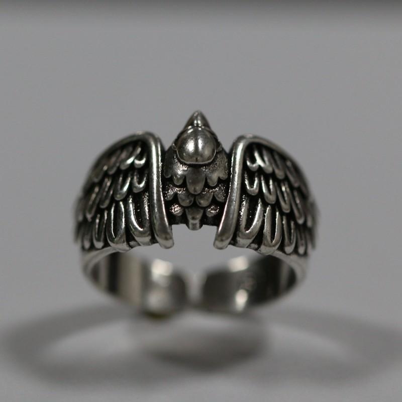 Vintage Eagle Ring Men Adjustable925 Sterling Retro Animal Motif Statement Jewelry