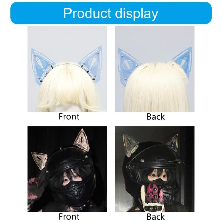 Machinery Cats Ear Headband Cosplay Costume Hairhoop for Masquerades Party Hairband Anime Headwear Role Play Accessory